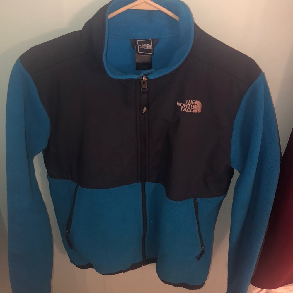 Blue North Face jacket